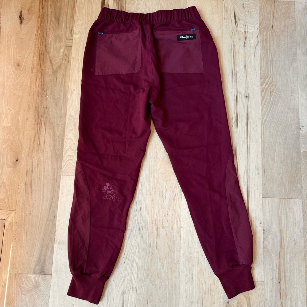 Figs Burgundy Disney Mickey Mouse Jogger Scrub Pants size XS - Picture 5 of 8